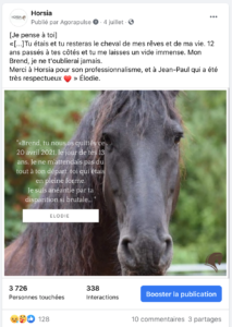 Publication Facebook Témoignage