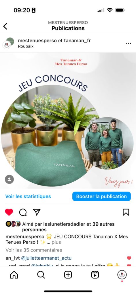 Jeu Concours Instagram
